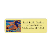 Canvasback Duck Artistic Return Address Labels