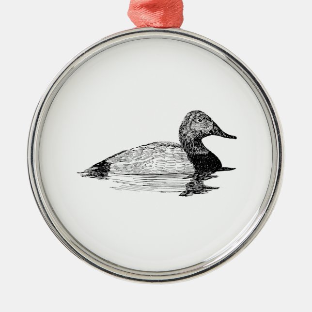 Canvasback Duck Ornament (Front)