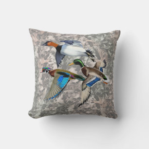 Canvasback, Mallard and Wood Ducks Flying Cushion