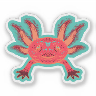 Cany Shop Pastel Cute Axolotl Vinyl Stickers