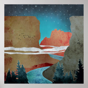 Canyon Birds Poster