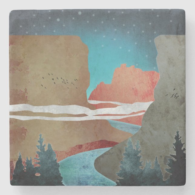Canyon Birds Stone Coaster (Front)