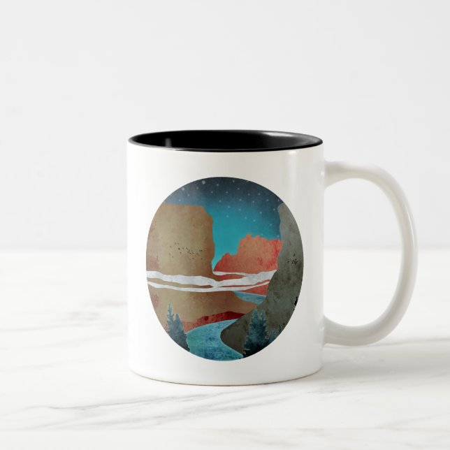 Canyon Birds Two-Tone Coffee Mug (Right)