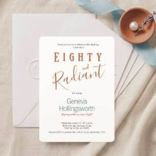 Canyon Chic 80th Birthday Milestone Invitation