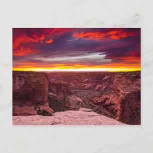 Canyon de Chelly, sunset, Arizona Postcard