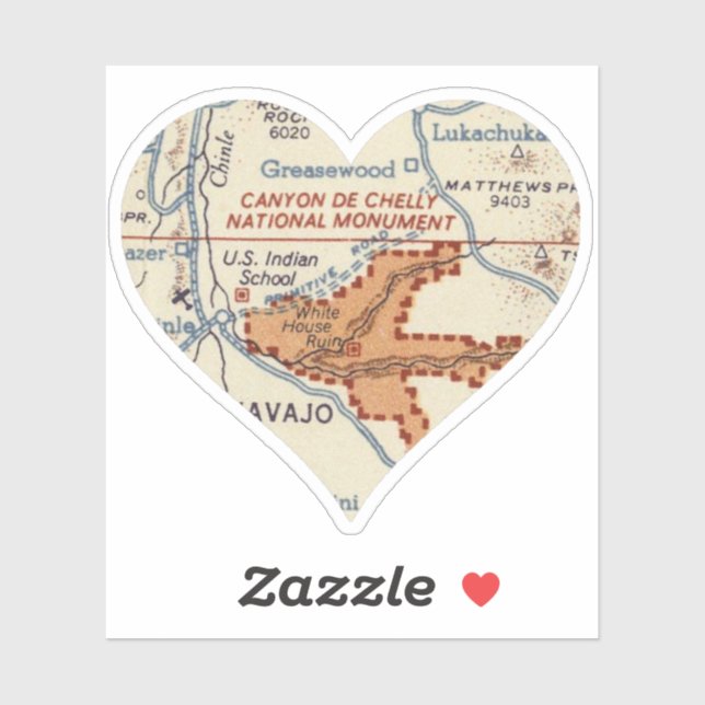 Canyon DE Chelly Vintage Map (Sheet)