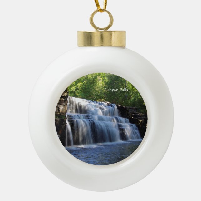 Canyon Falls ball or snowflake ornament (Front)