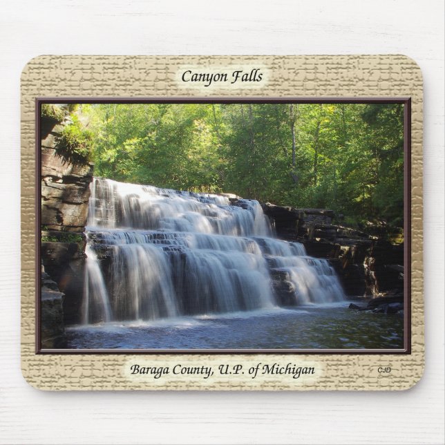 Canyon Falls framed mousepad (Front)