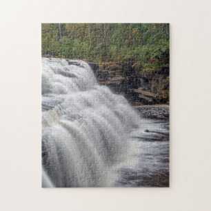 Canyon Falls On The Sturgeon River Near L'Anse Jigsaw Puzzle