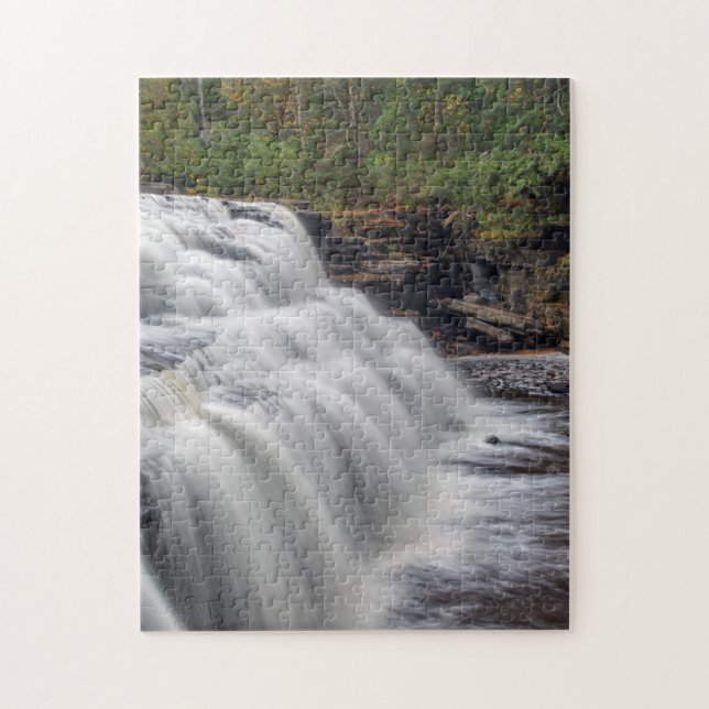 Canyon Falls On The Sturgeon River Near L'Anse Jigsaw Puzzle (Vertical)