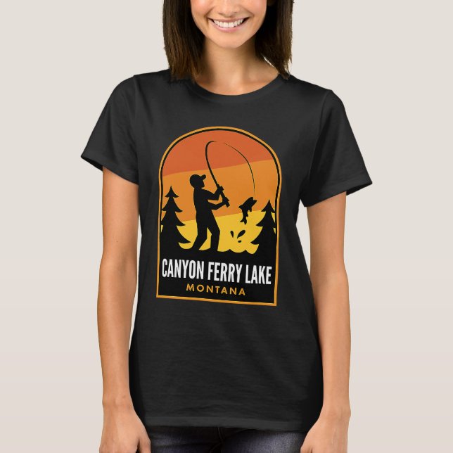 Canyon Ferry Lake Montana Fishing T-Shirt (Front)