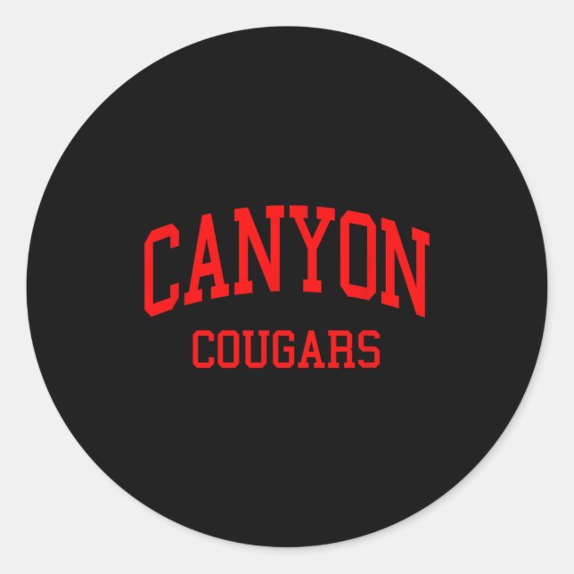 Canyon High School Hs New Braunfels Tx Retro  Classic Round Sticker (Front)