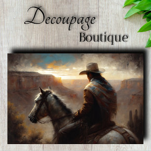 Canyon Horseman Decoupage Tissue Paper