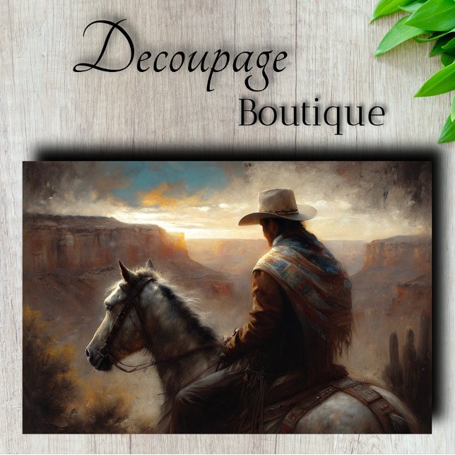 Canyon Horseman Decoupage Tissue Paper (Canyon Horseman Decoupage Tissue Paper)