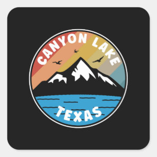 Canyon Lake - Texas Vintage Square Sticker