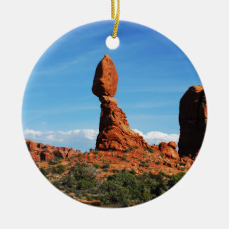 canyon lands balanced rock ceramic ornament