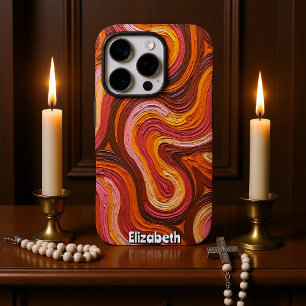 Canyon Layers: Abstract Impasto iPhone 16 Pro Case