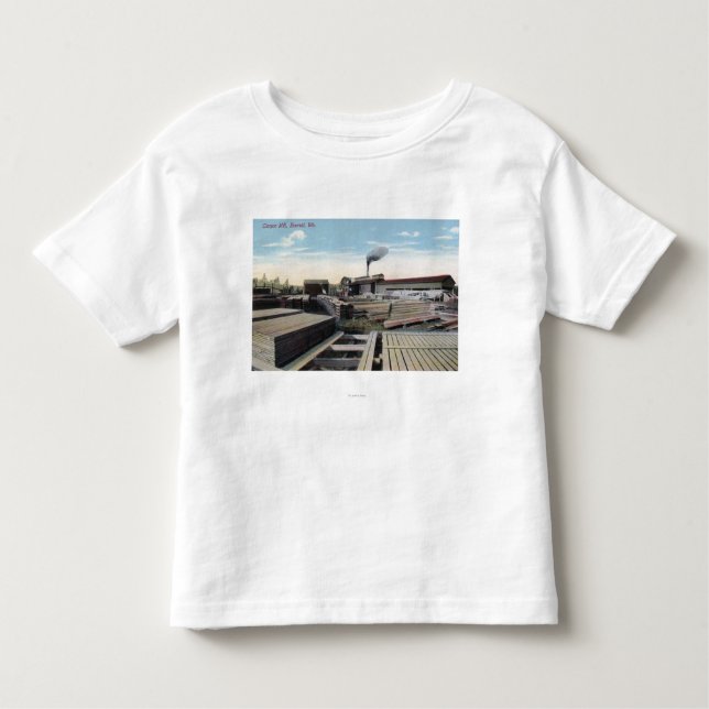 Canyon Lumber Mill Scene Toddler T-Shirt (Front)