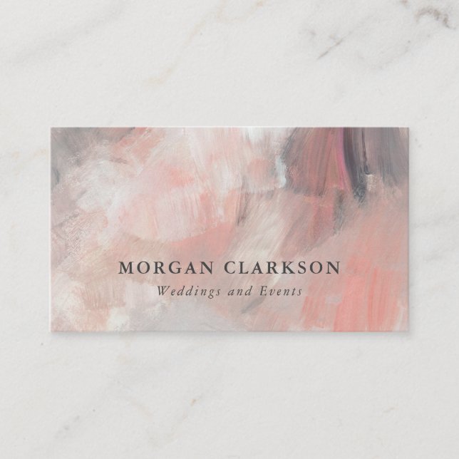 Canyon Modern Abstract Brush Strokes Business Card (Front)