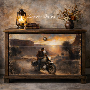 Canyon Motorcycle Journey Decoupage Tissue Paper