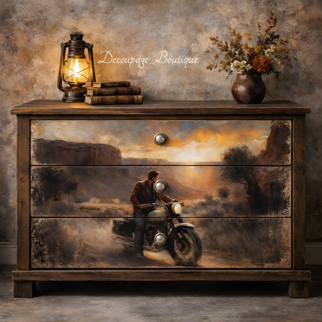 Canyon Motorcycle Journey Decoupage Tissue Paper (Canyon Motorcycle Journey Decoupage Tissue Paper)