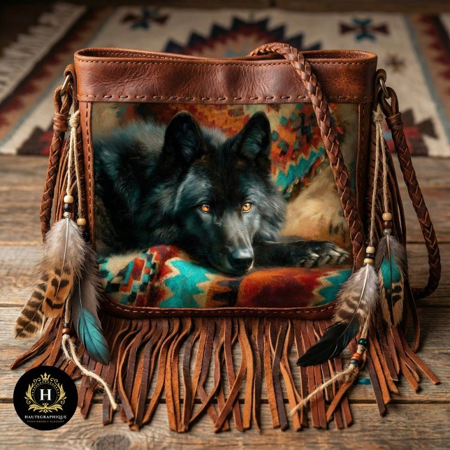 Canyon Night Black Wolf Portrait Tissue Paper (Creator Uploaded)
