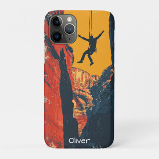 Canyon Rappelling Adventure iPhone 11 Pro Case