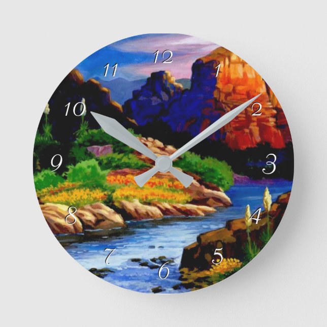 Canyon River Round Clock (Front)