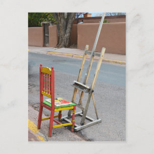 Canyon Road Artist Chair, Santa Fe Postcard