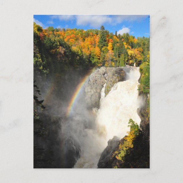 Canyon Sainte-Anne Waterfall Rainbow Postcard (Front)