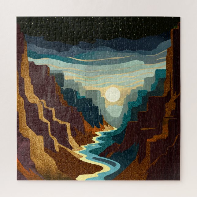 Canyon Sunset Landscape Jigsaw Puzzle (Vertical)