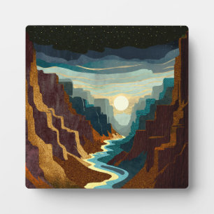 Canyon Sunset Landscape Plaque