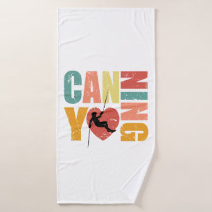 Canyoneering I Love Canyoning Rappelling Lover Bath Towel