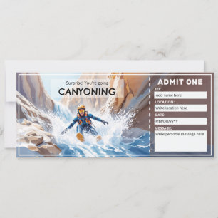 Canyoning Gift Voucher Invitation