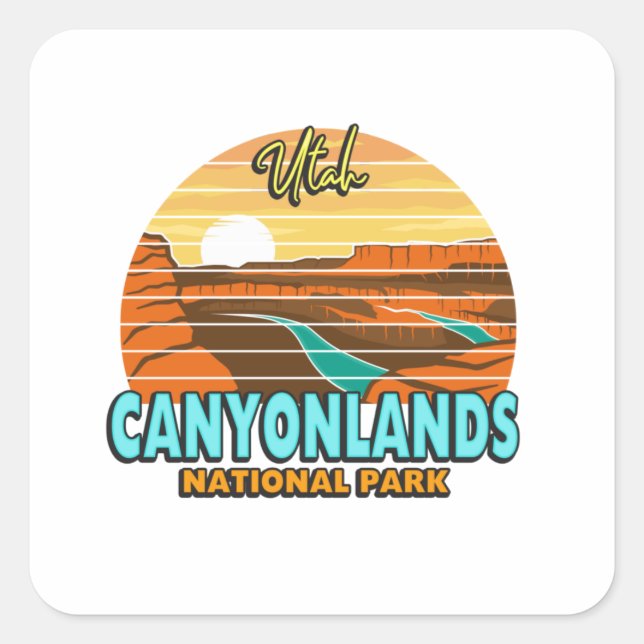 Canyonlands Moab Utah National Park Nature Outdoor Square Sticker (Front)