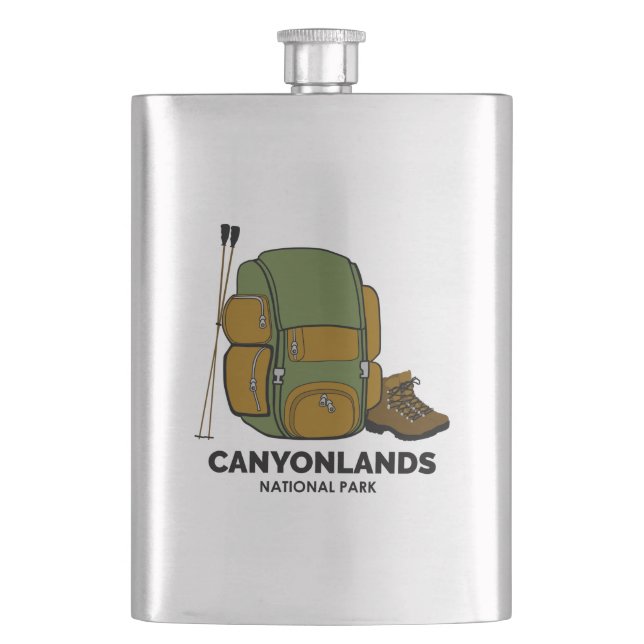 Canyonlands National Park Backpack Hip Flask (Front)
