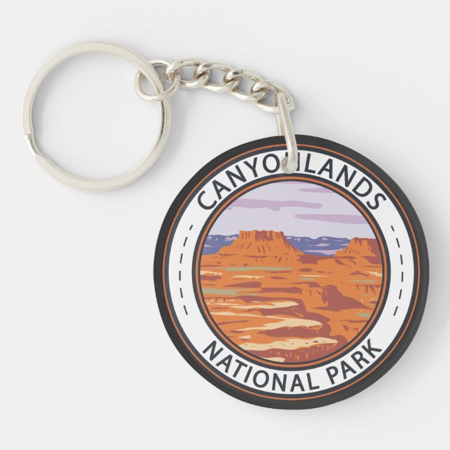 Canyonlands National Park Island In the Sky Badge Key Ring (Front)