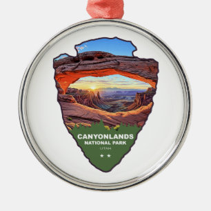 Canyonlands National Park Mesa Arch Arrowhead Metal Ornament