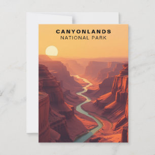 Canyonlands National Park Retro USA Postcard