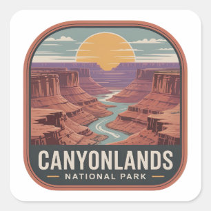 Canyonlands National Park River Badge Square Sticker