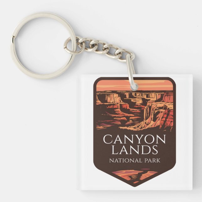 Canyonlands National Park Sunset Emblem Key Ring (Front)