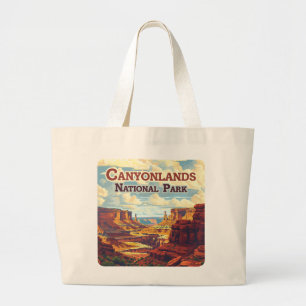 Canyonlands National Park Utah Moab Retro Large Tote Bag