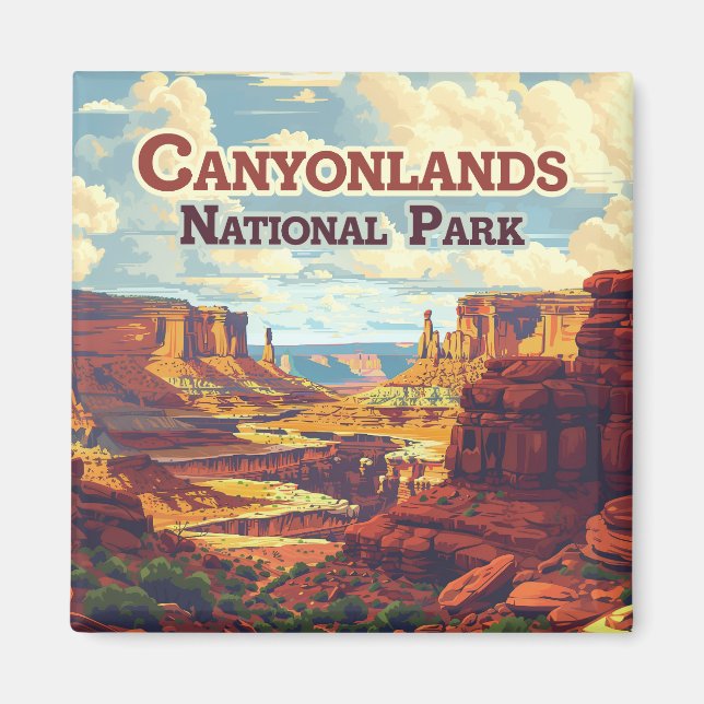 Canyonlands National Park Utah Moab Retro Magnet (Front)