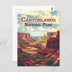 Canyonlands National Park Utah Moab Retro Postcard