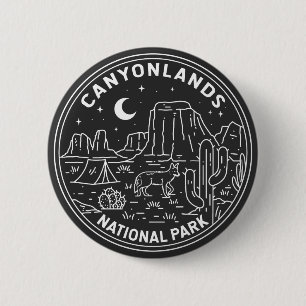 Canyonlands National Park Utah Monoline   6 Cm Round Badge