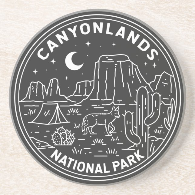 Canyonlands National Park Utah Monoline  Coaster (Front)
