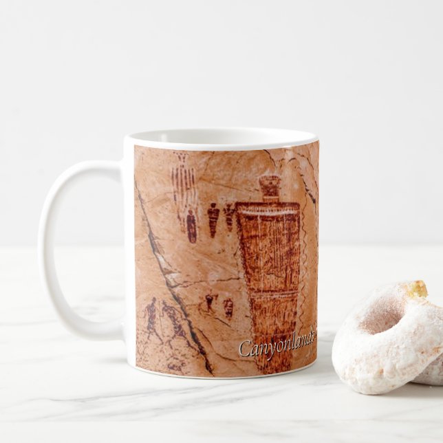Canyonlands National Park Utah Pictograph  Coffee Mug (With Donut)