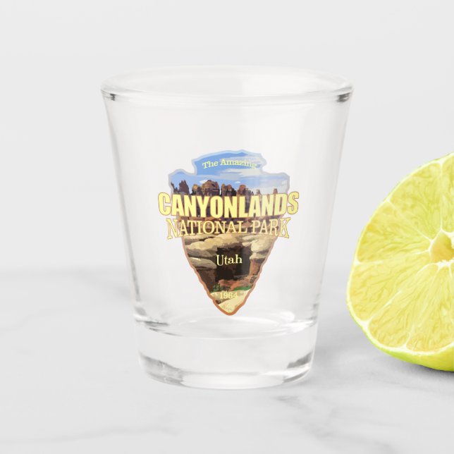 Canyonlands NP (arrowhead) Shot Glass (Front)