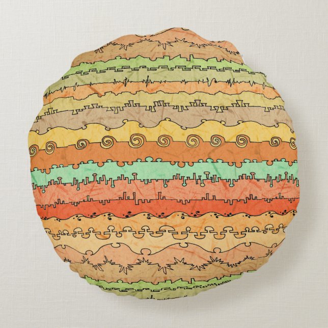 Canyonlands Veldt Round Cushion (Back)