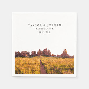 Canyonlands Wedding Paper Cocktail Napkin